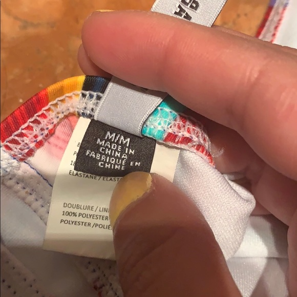 Multicolored striped bikini top NWOT - Picture 5 of 5